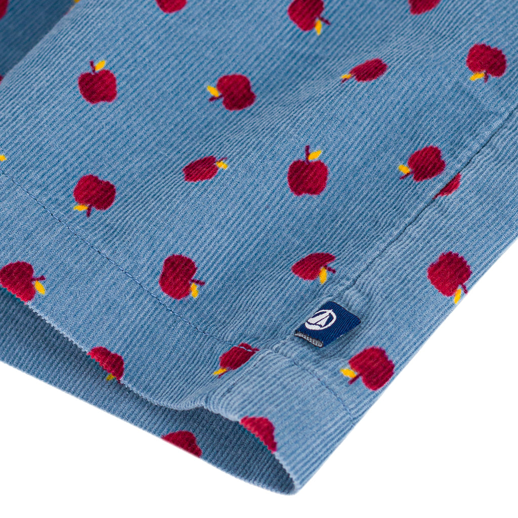 Petit Bateau Baby Dress Adriatic Blue Apple Print