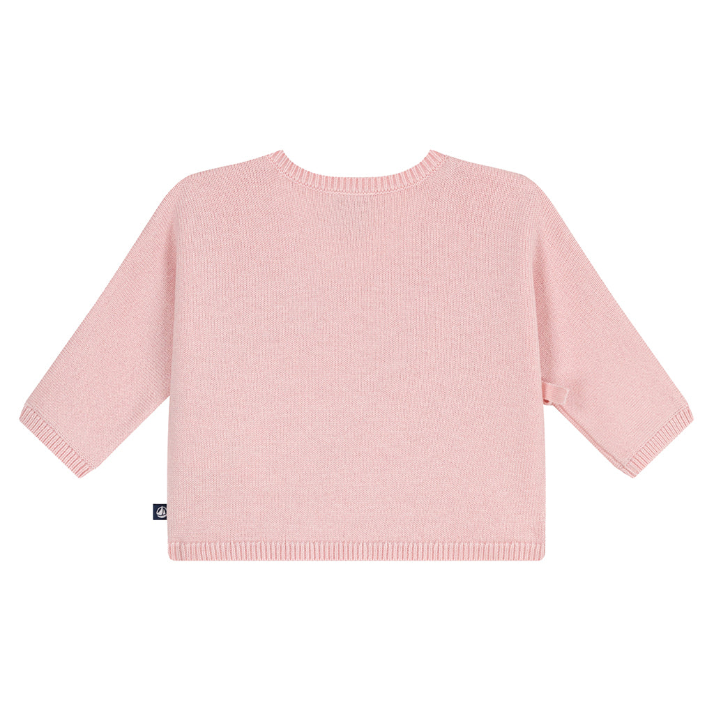 Petit Bateau Baby Wrap Cardigan Pretty Pink