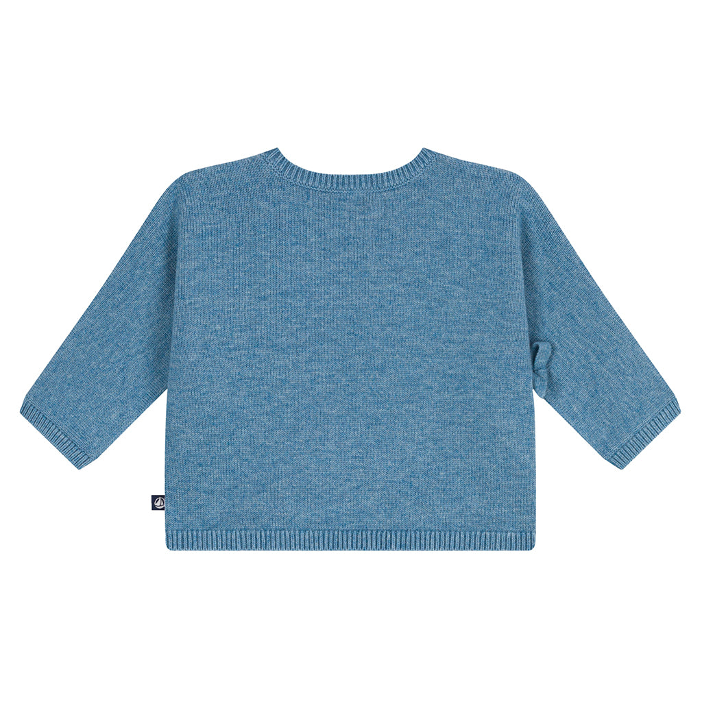 Petit Bateau Baby Wrap Cardigan Adriatic Blue