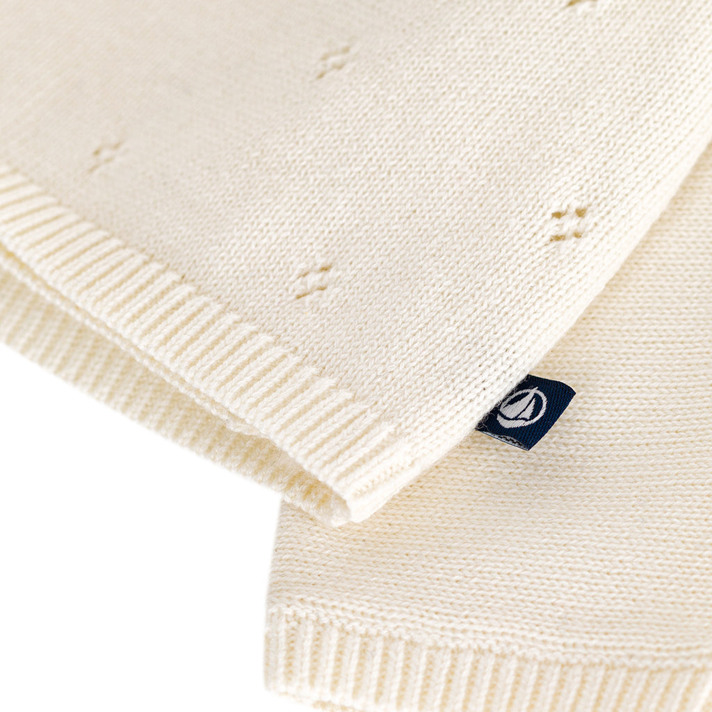 Petit Bateau Baby Wrap Cardigan Marshmallow White