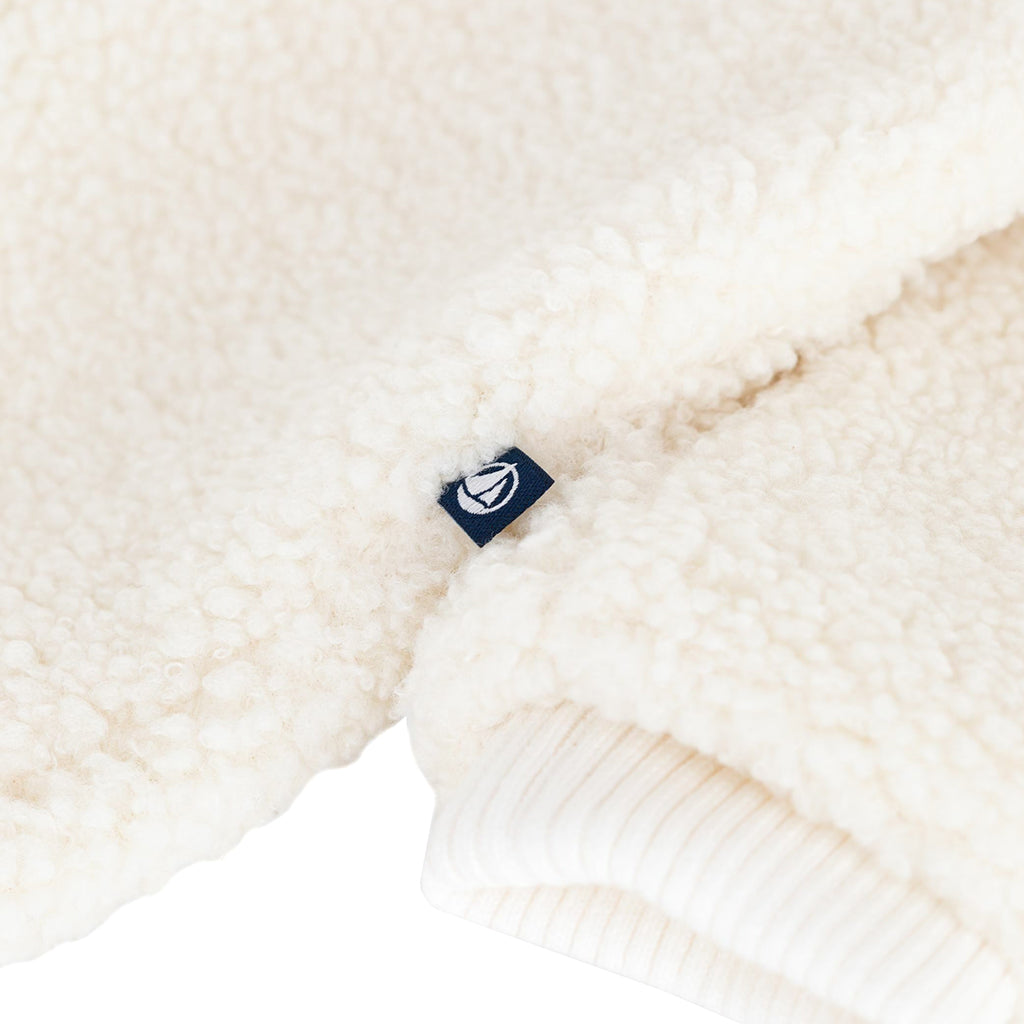 Petit Bateau Baby Teddy Jumpsuit Milk Cream