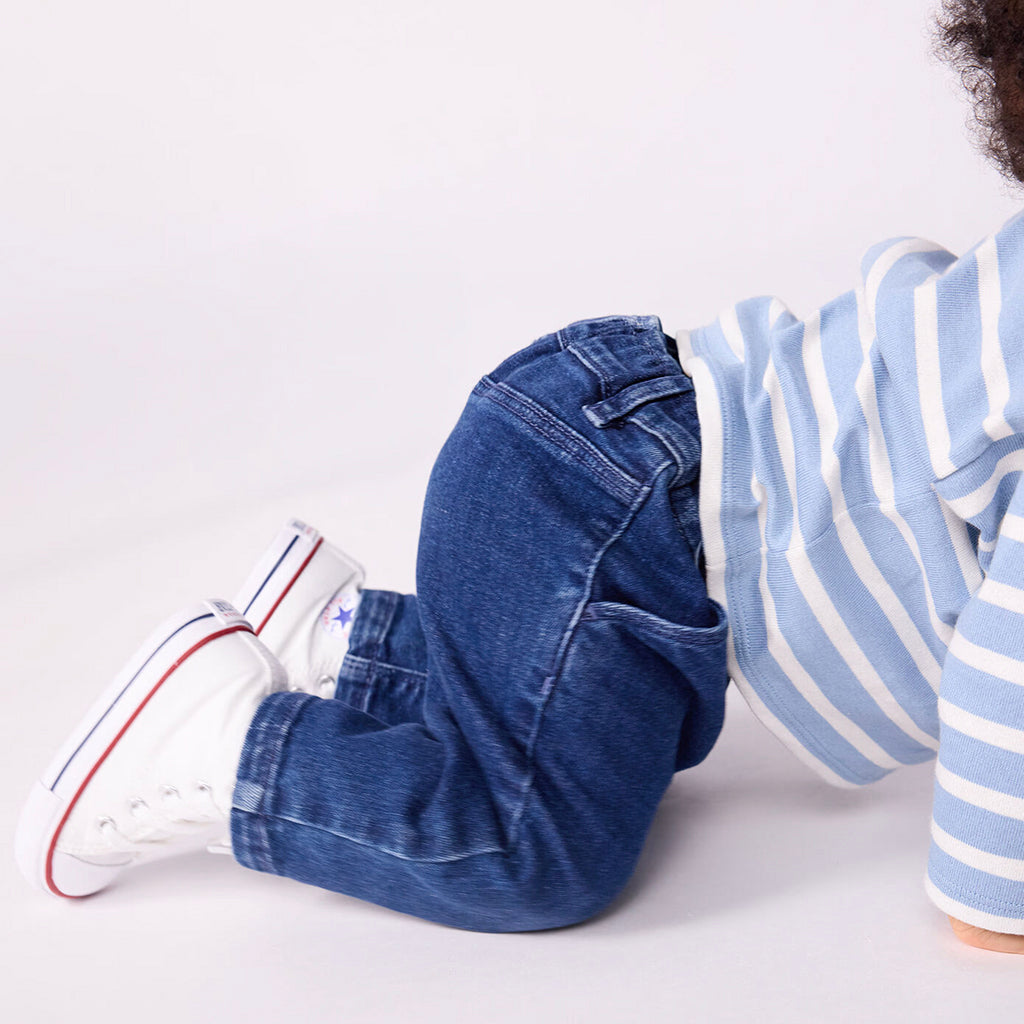 Petit Bateau Baby Denim Pants Medium Blue