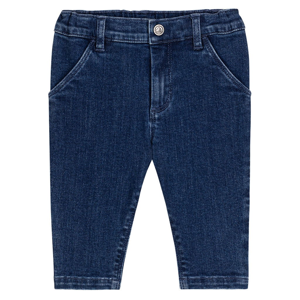 Petit Bateau Baby Denim Pants Medium Blue
