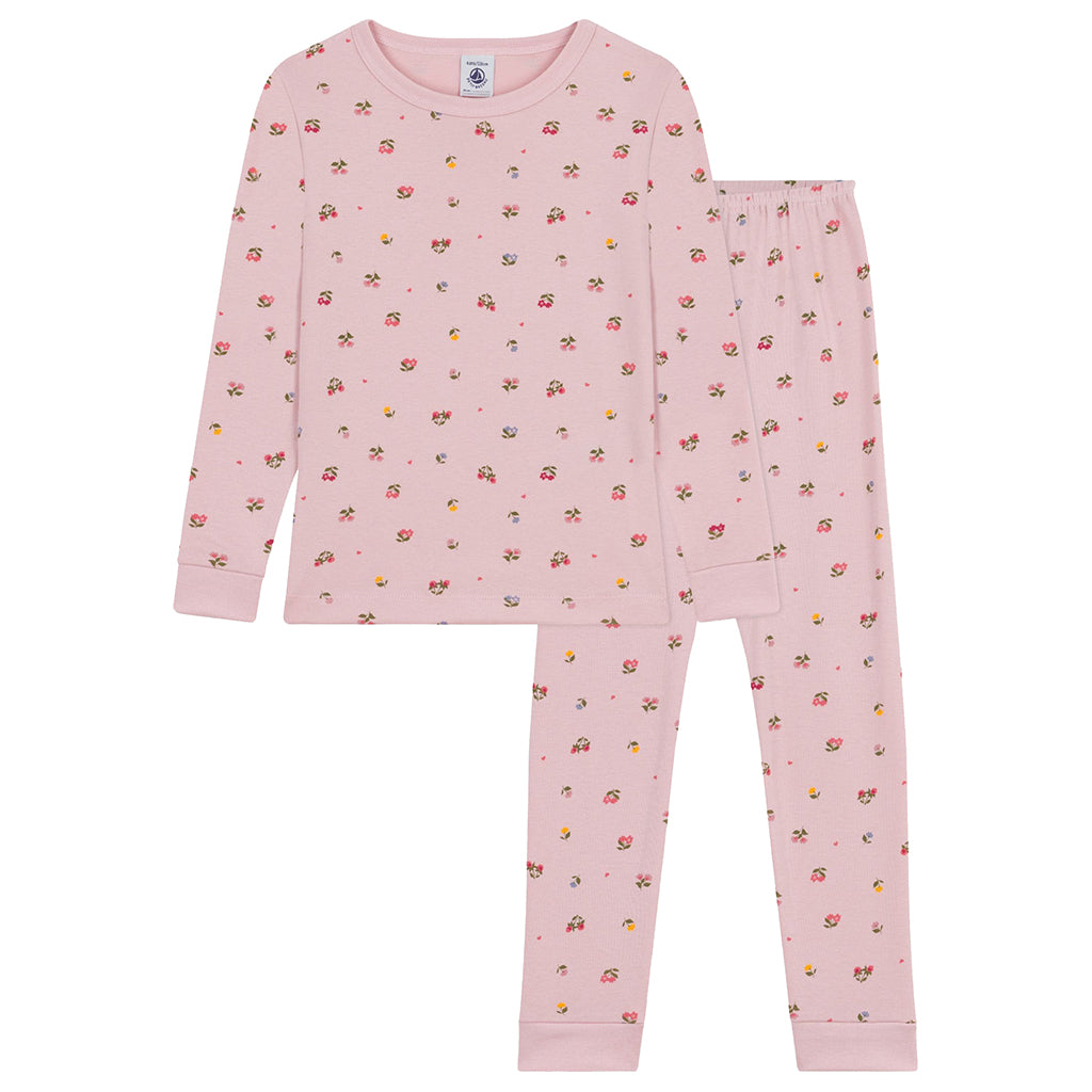 Petit Bateau Child Pyjamas Pretty Pink Floral Print