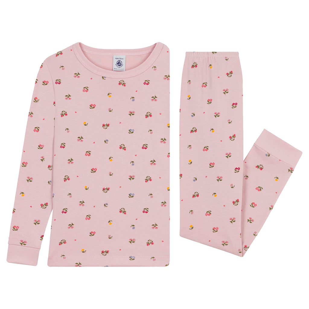 Petit Bateau Child Pyjamas Pretty Pink Floral Print