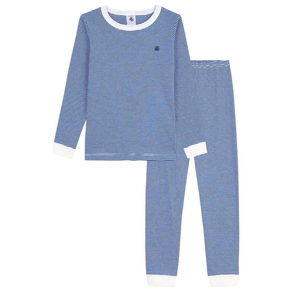 Petit Bateau Child Pyjamas Olympic Blue Stripes