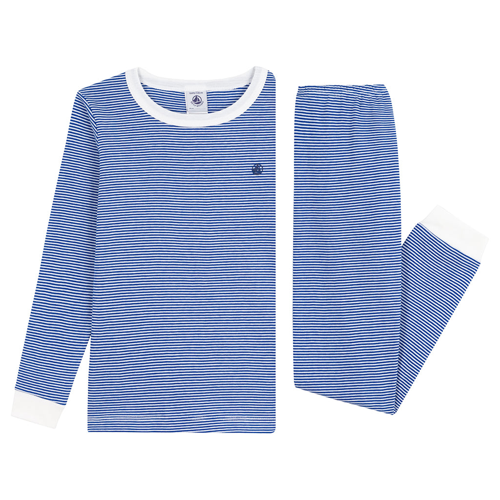Petit Bateau Child Pyjamas Olympic Blue Stripes