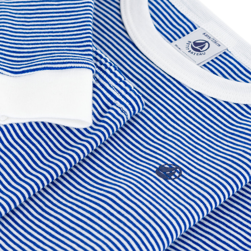 Petit Bateau Child Pyjamas Olympic Blue Stripes
