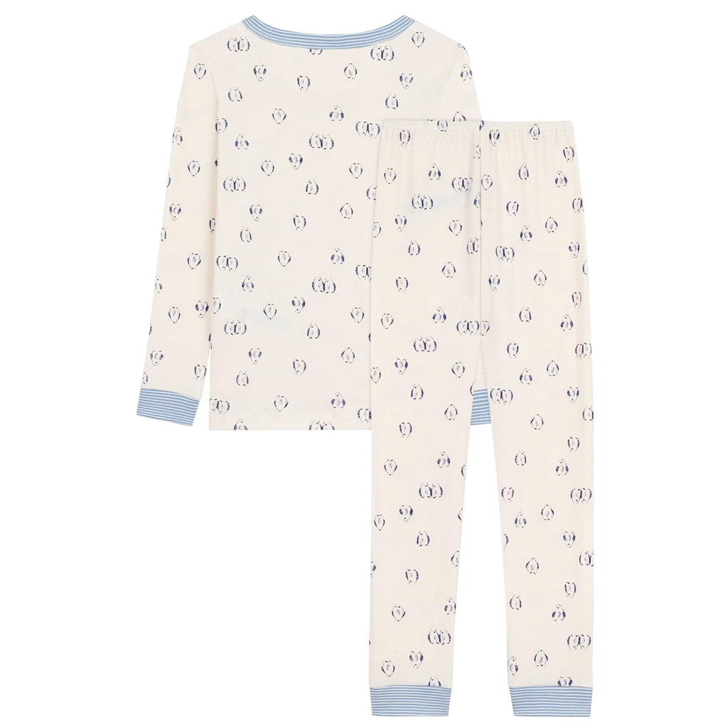Petit Bateau Child Pyjamas Milk Cream Penguin Print