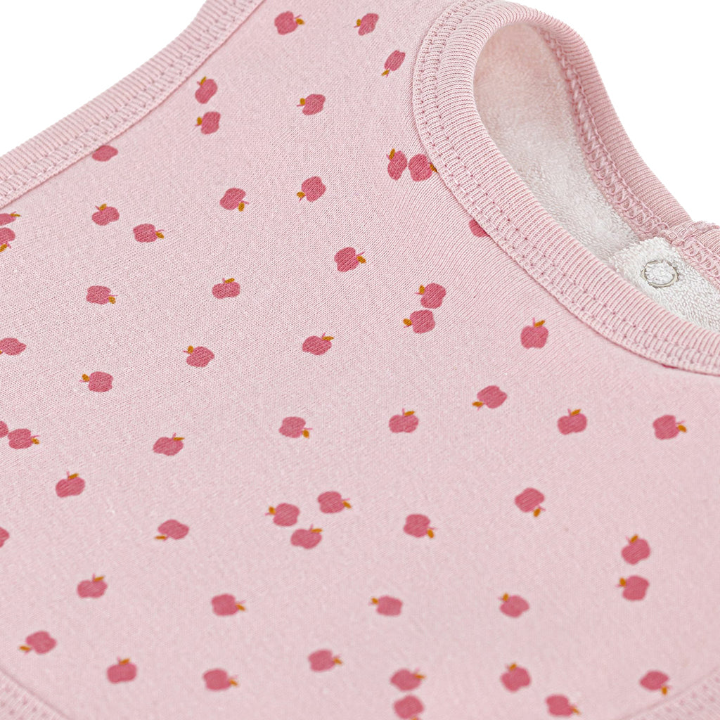 Petit Bateau Baby Bib Pretty Pink Apple Print