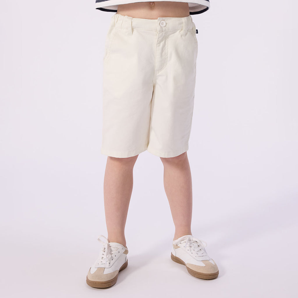 Petit Bateau Child Bermuda Shorts Marshmallow White