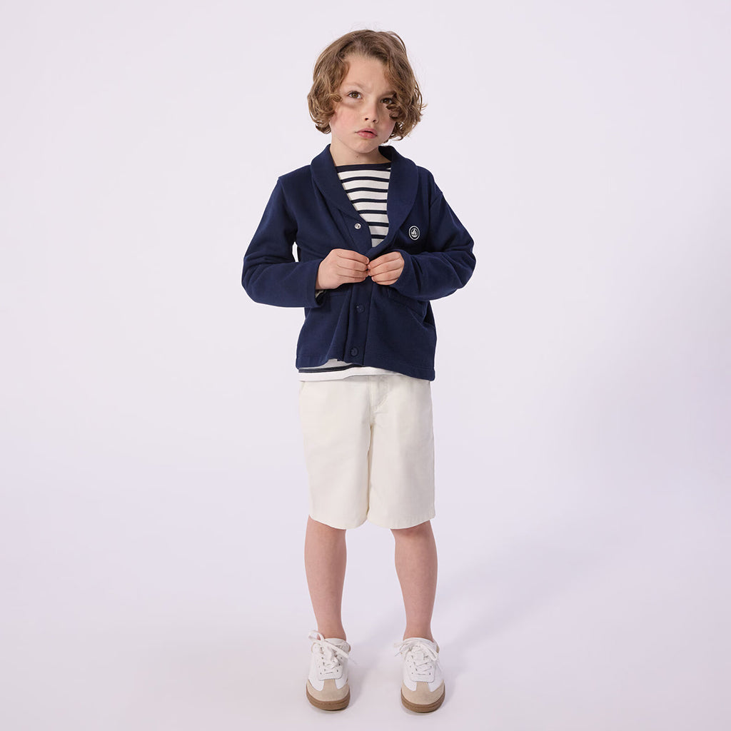 Petit Bateau Child Bermuda Shorts Marshmallow White