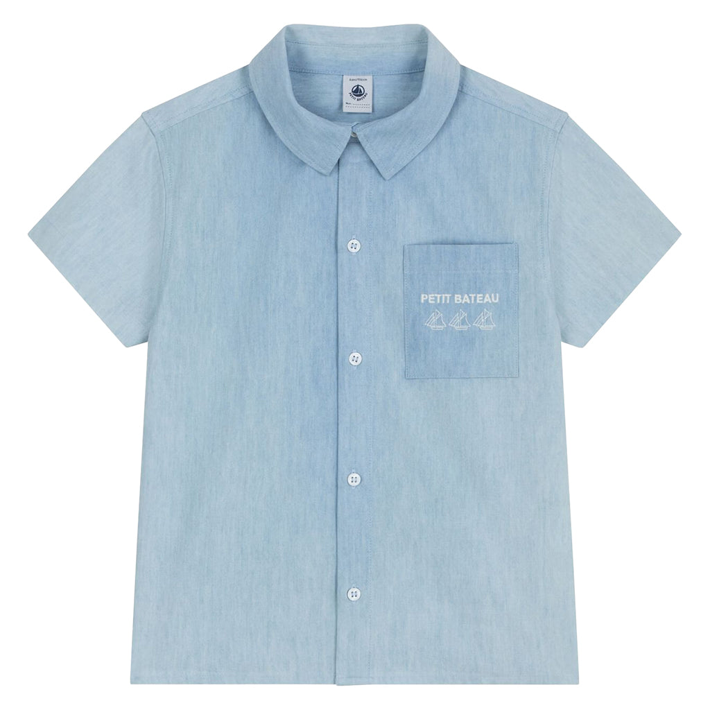 Petit Bateau Child Shirt Light Blue