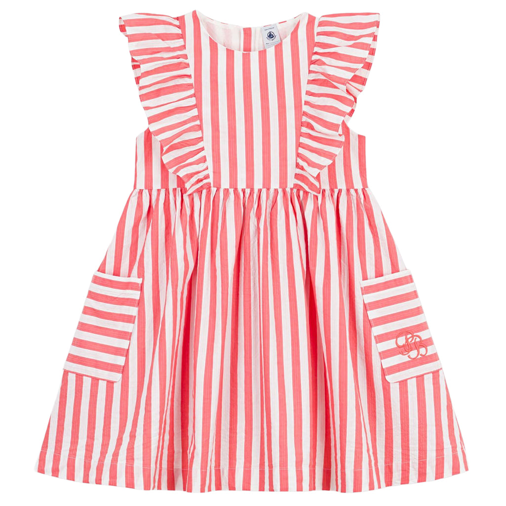 Petit Bateau Child Dress Flamand Pink Stripes