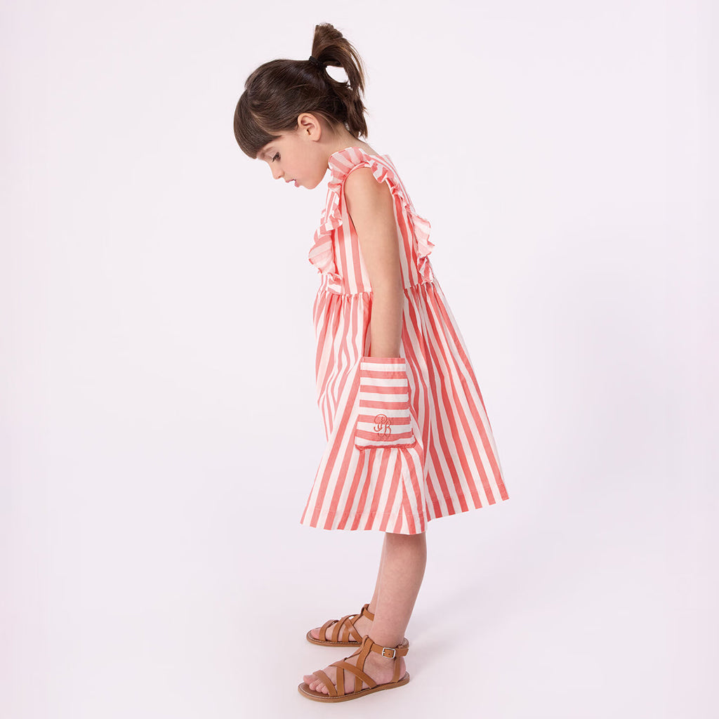 Petit Bateau Child Dress Flamand Pink Stripes