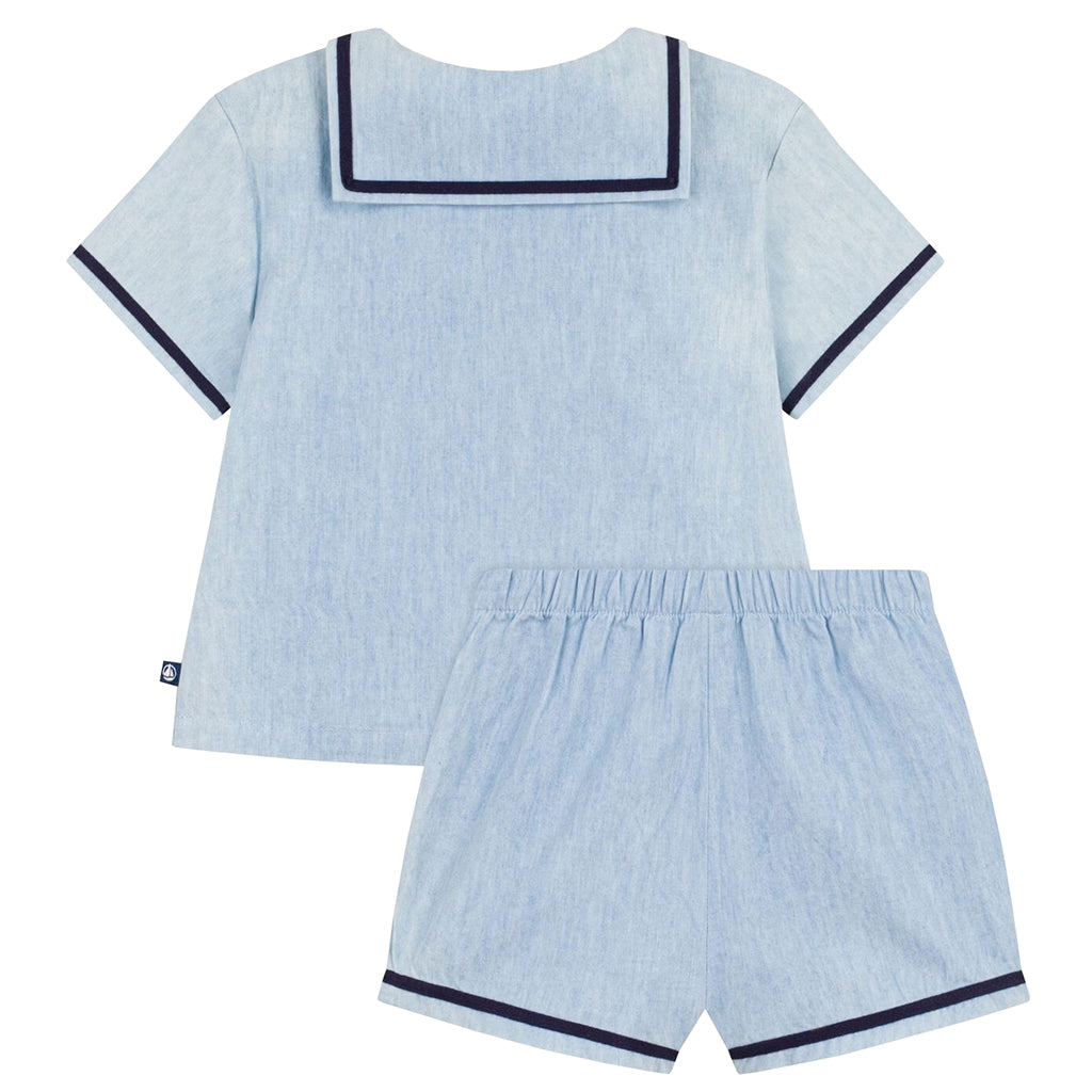 Petit Bateau Baby Two Piece Set Light Blue