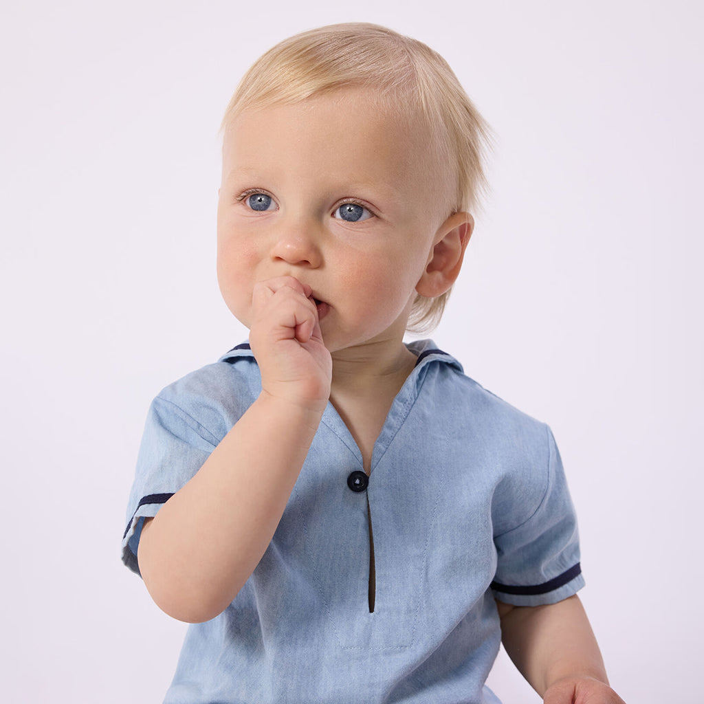 Petit Bateau Baby Two Piece Set Light Blue