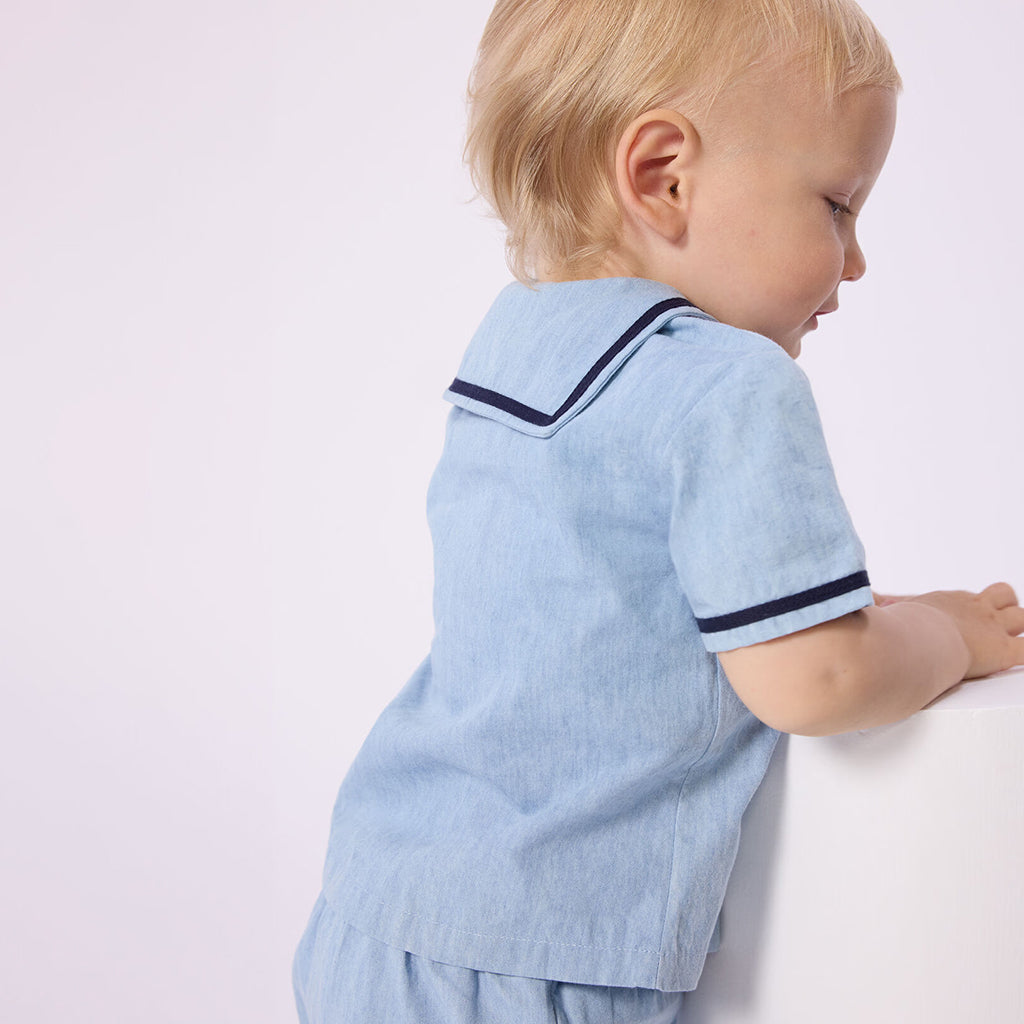 Petit Bateau Baby Two Piece Set Light Blue