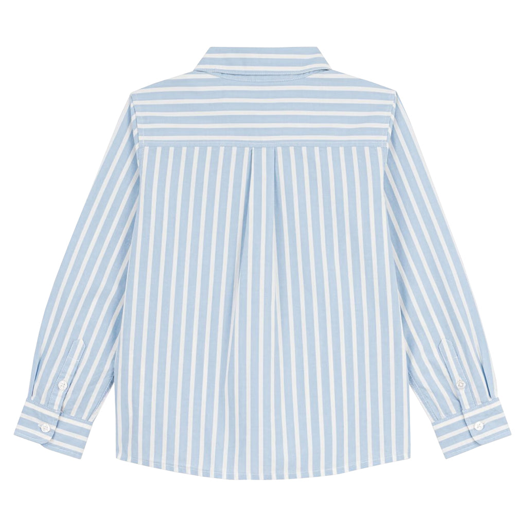 Petit Bateau Child Shirt Flo Blue And White Stripes