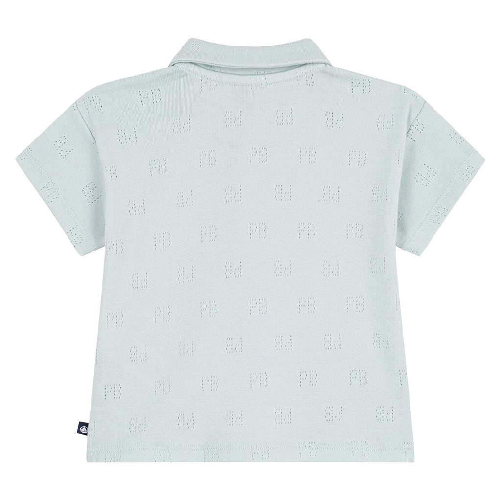 Petit Bateau Baby Polo T-shirt Spray Blue