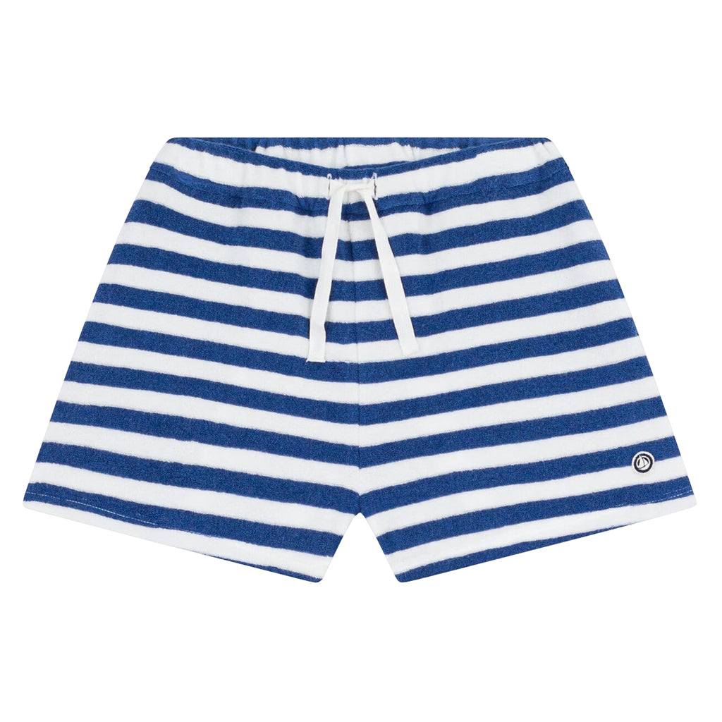 Petit Bateau Child Shorts Dusk Blue And White Stripes