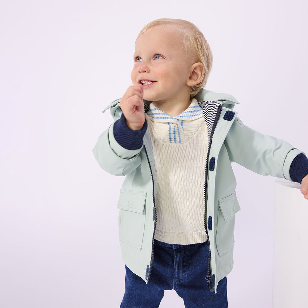 Petit Bateau Baby Iconic Raincoat Spray Blue