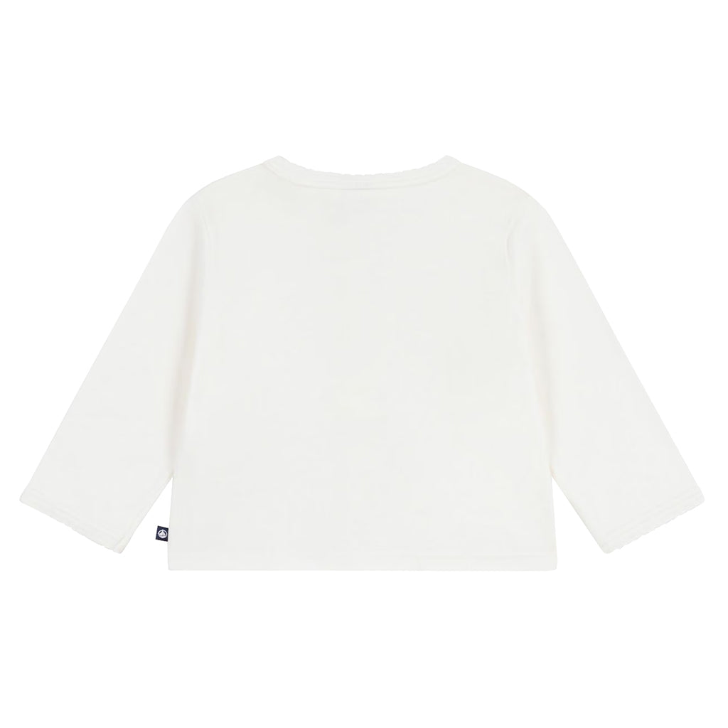 Petit Bateau Baby Cardigan White