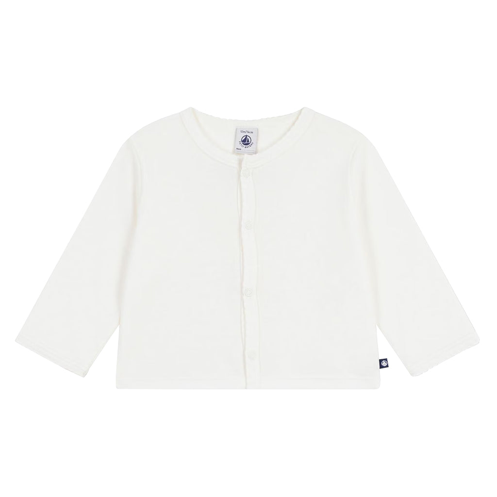 Petit Bateau Baby Cardigan White