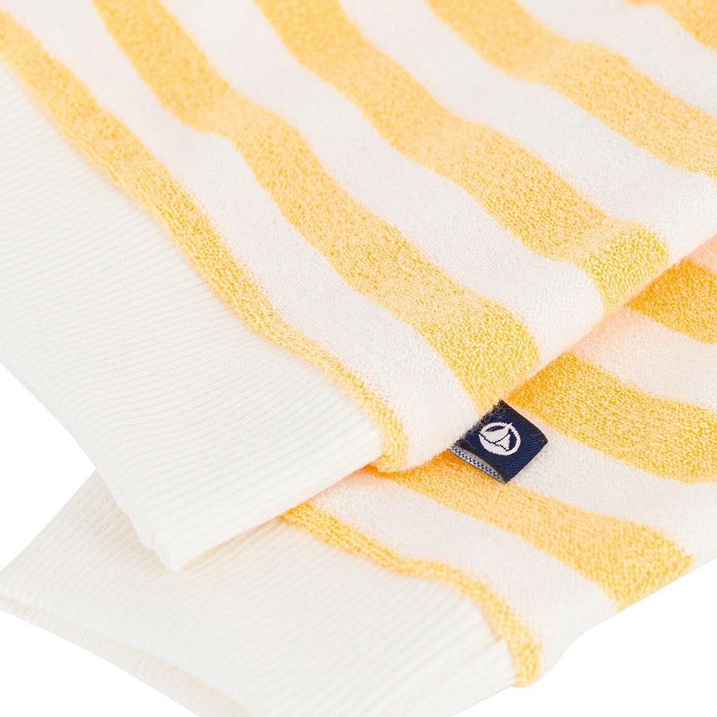 Petit Bateau Baby Sweatshirt Poleni Yellow And White Stripes