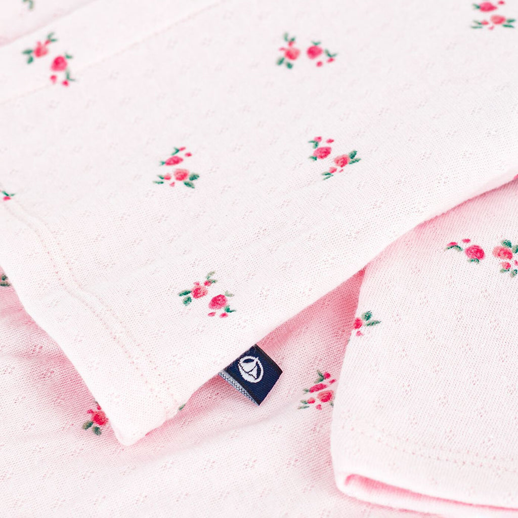 Petit Bateau Baby Two Piece Set Barely Pink Strawberry Print