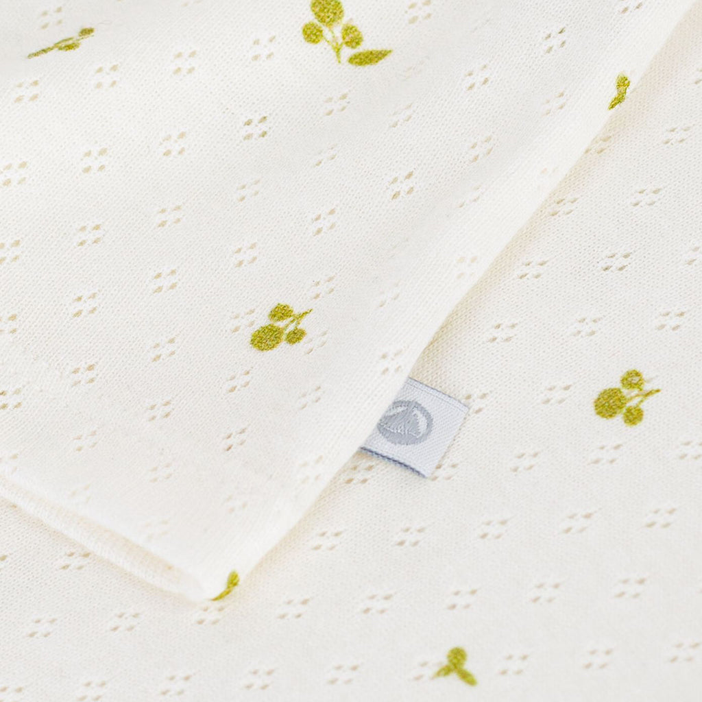 Petit Bateau Child T-shirt White Leaf Print