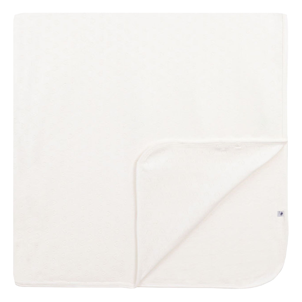 Petit Bateau Baby Blanket White