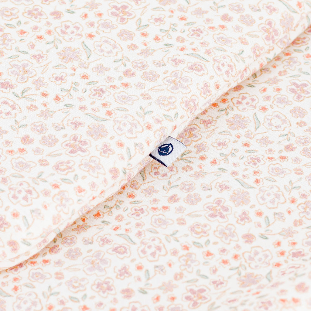 Petit Bateau Baby Sleepsac White With Floral Print