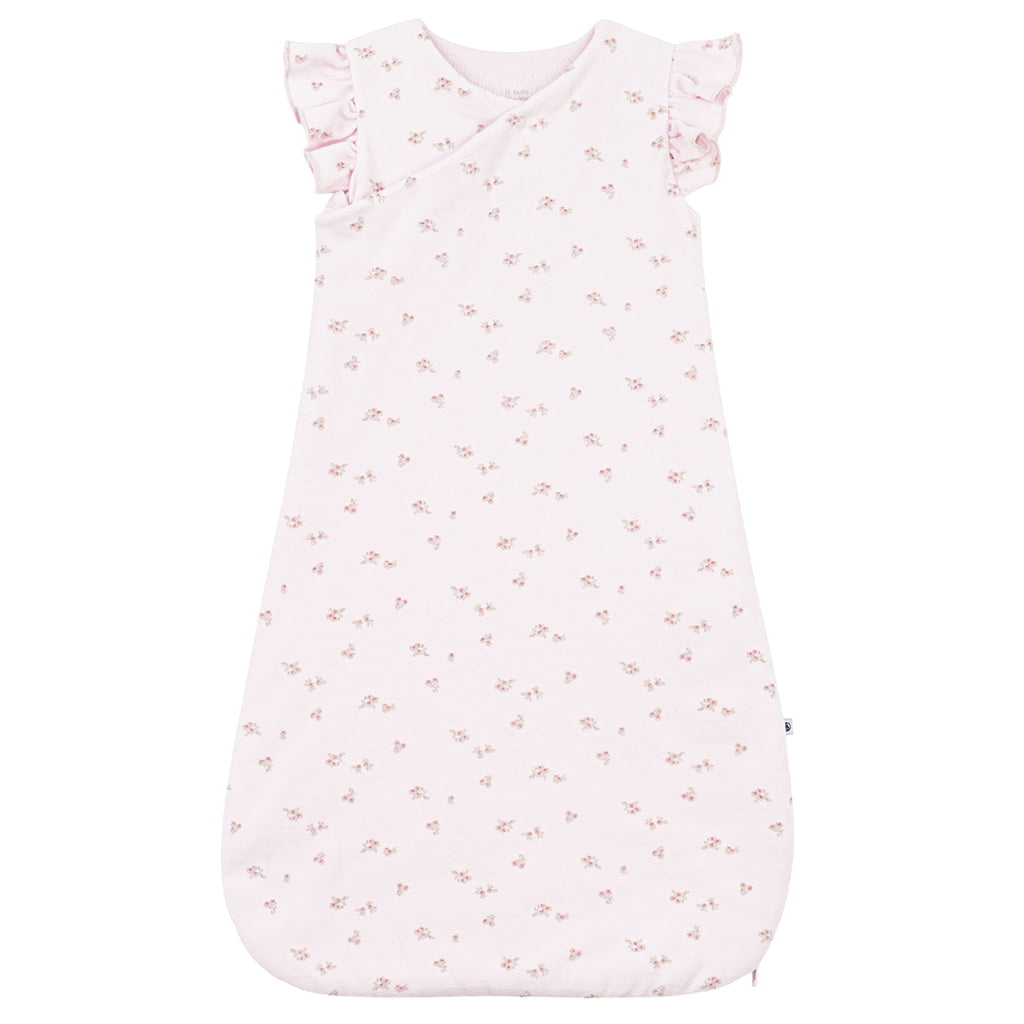Petit Bateau Baby Sleepsac Barely Pink Floral Print