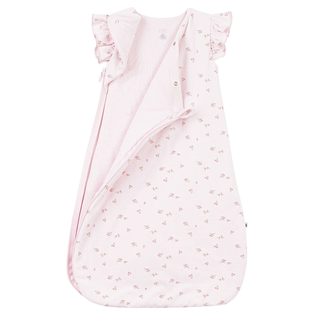 Petit Bateau Baby Sleepsac Barely Pink Floral Print