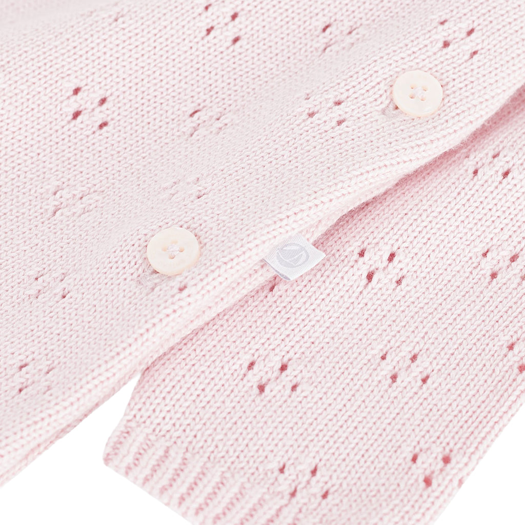 Petit Bateau Baby Knit Jumpsuit Barely Pink