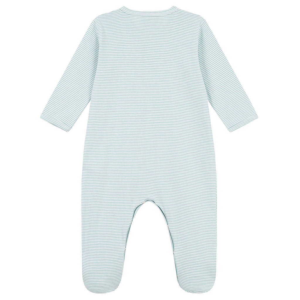 Petit Bateau Baby Pyjamas Bob Green Stripes