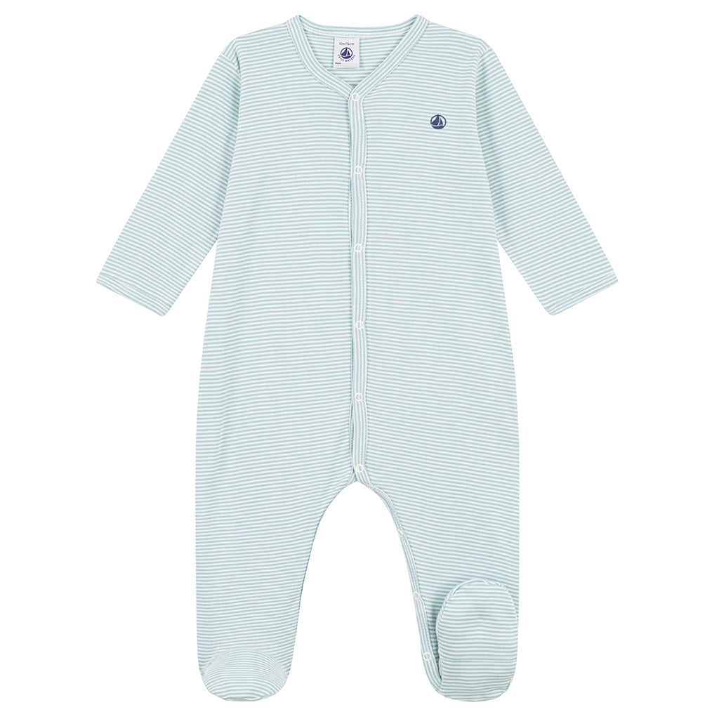Petit Bateau Baby Pyjamas Bob Green Stripes