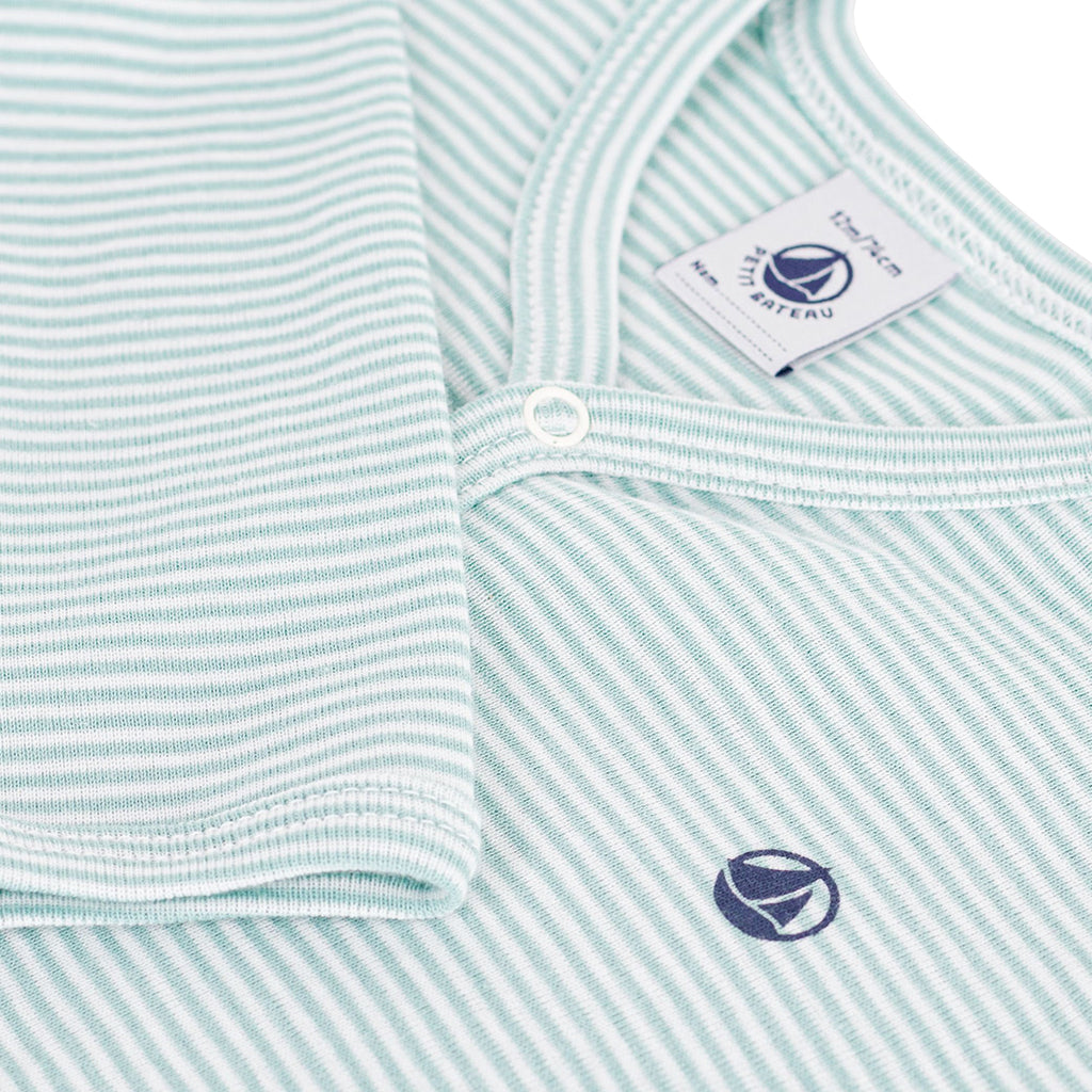 Petit Bateau Baby Pyjamas Bob Green Stripes