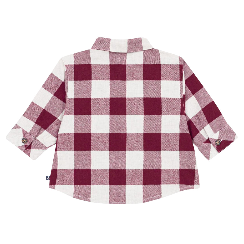 Petit Bateau Baby Shirt Truffe Brown Checks