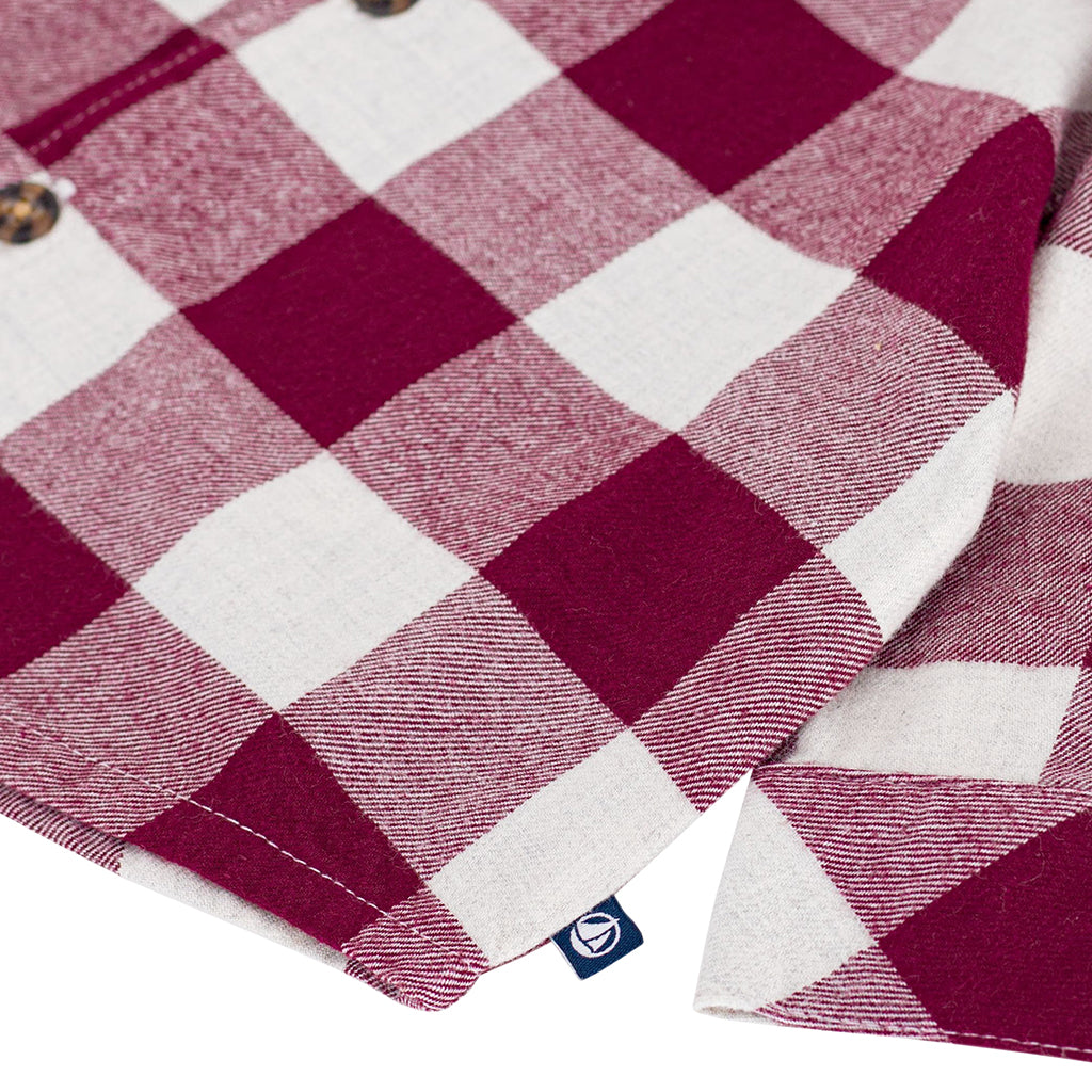 Petit Bateau Baby Shirt Truffe Brown Checks