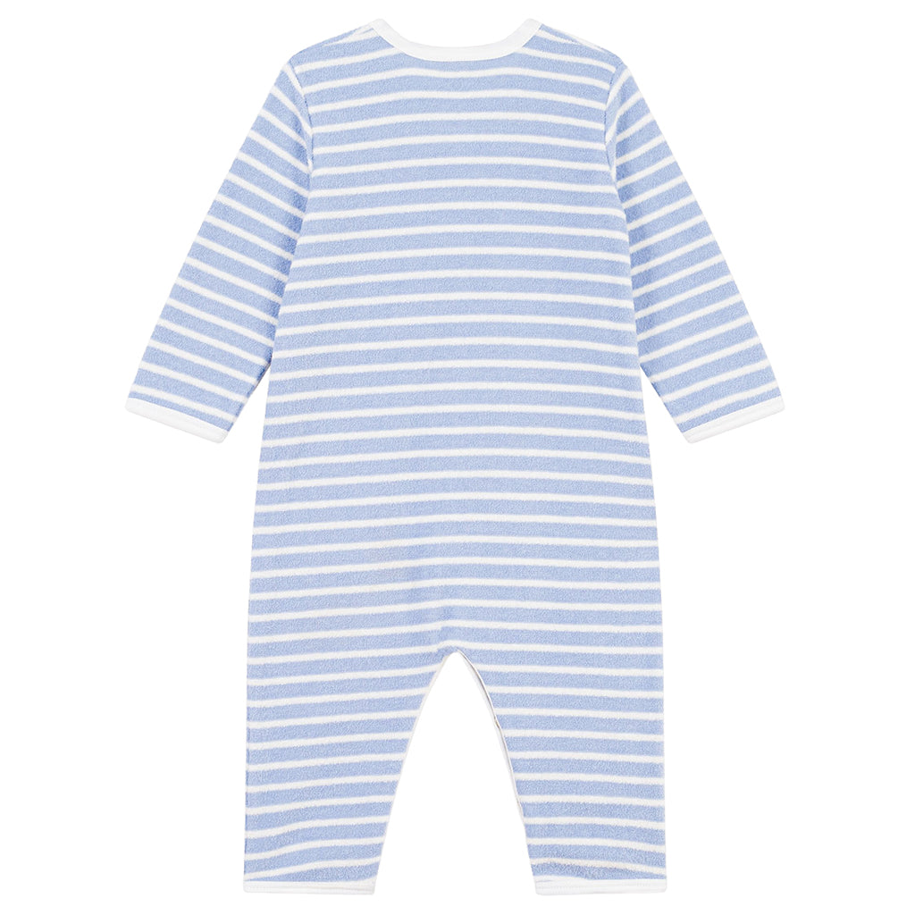 Petit Bateau Baby Pyjamas Polaire Blue Stripes