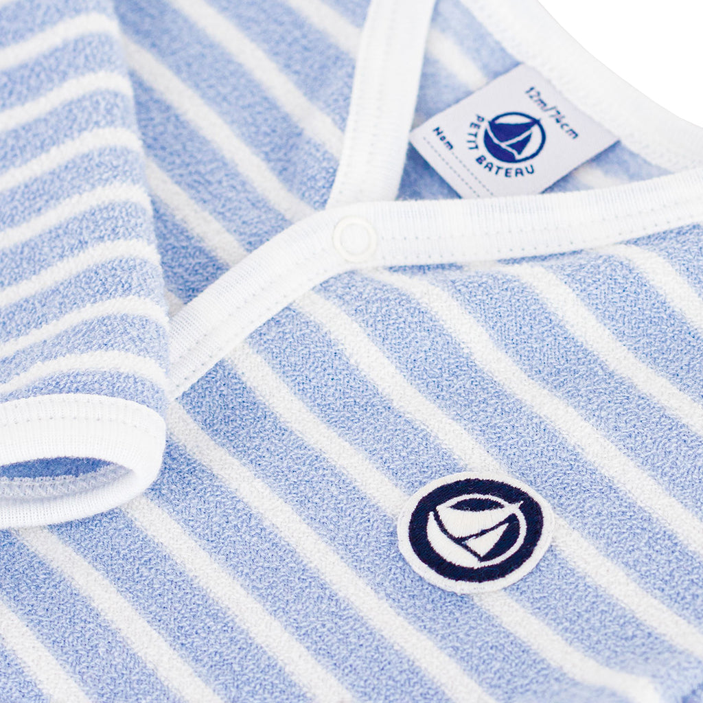 Petit Bateau Baby Pyjamas Polaire Blue Stripes