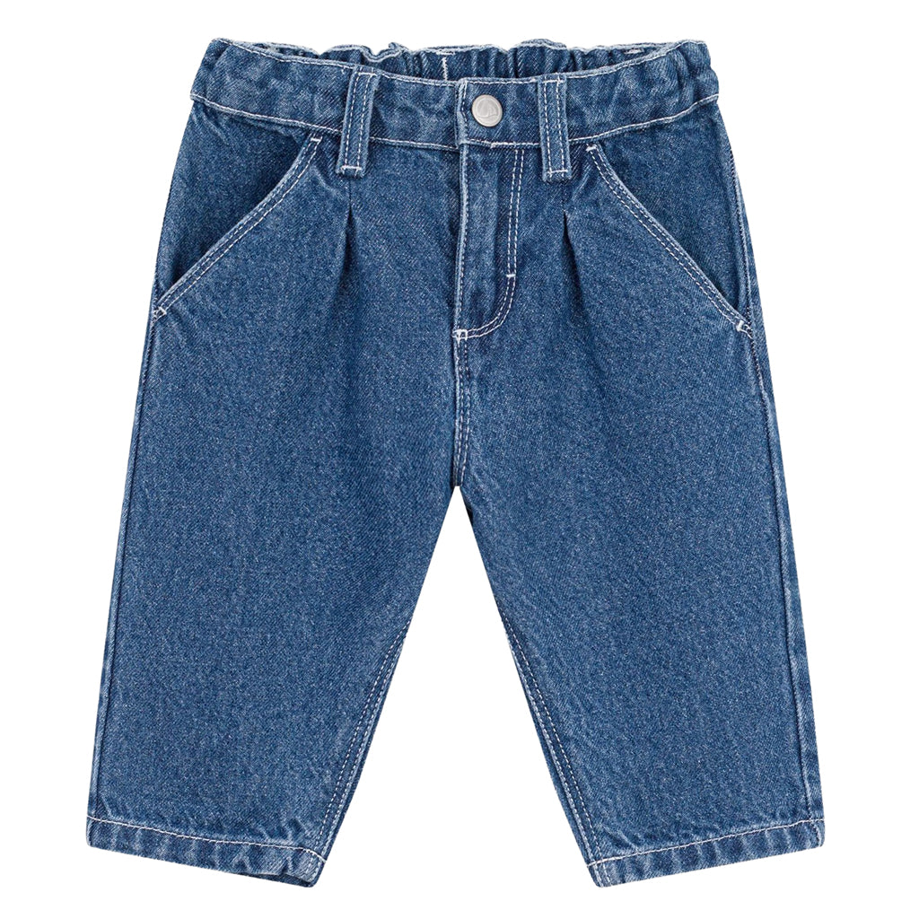 Petit Bateau Baby Pants Medium Denim Blue