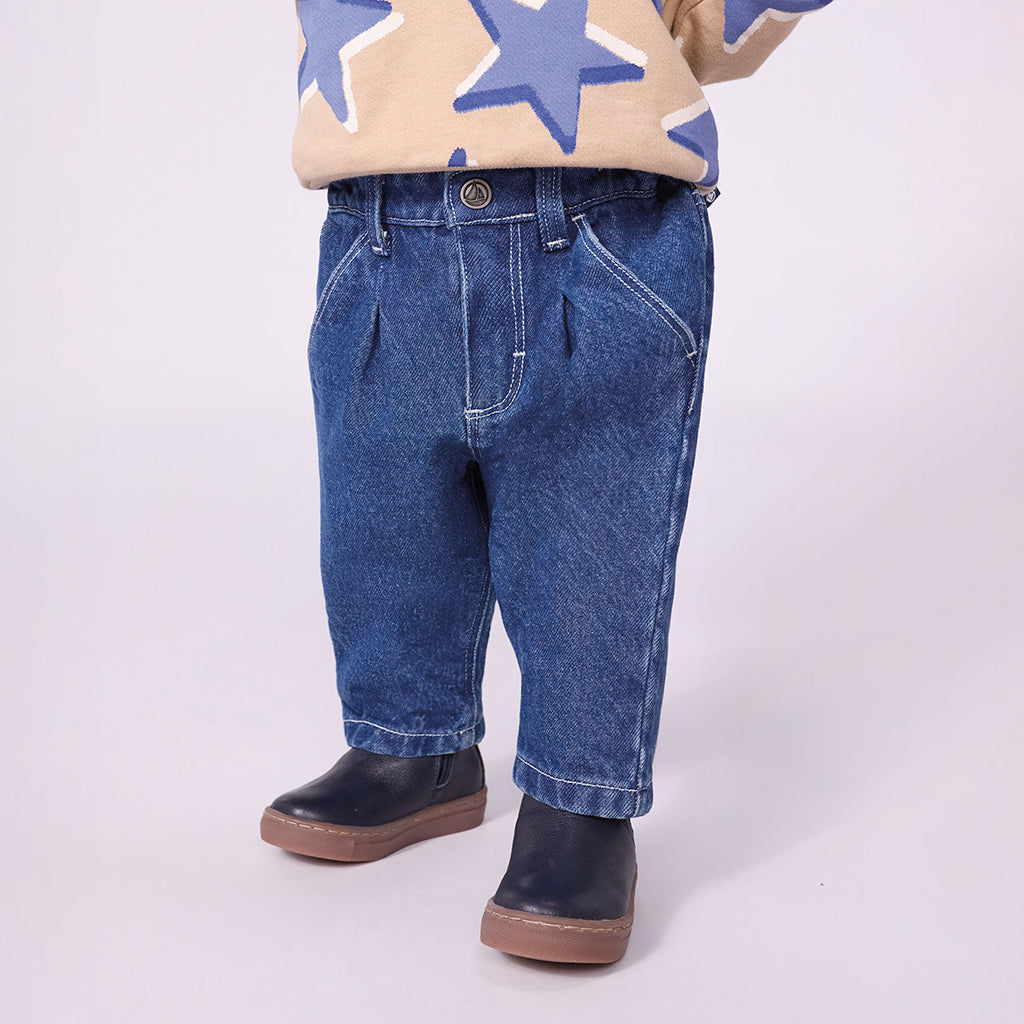 Petit Bateau Baby Pants Medium Denim Blue