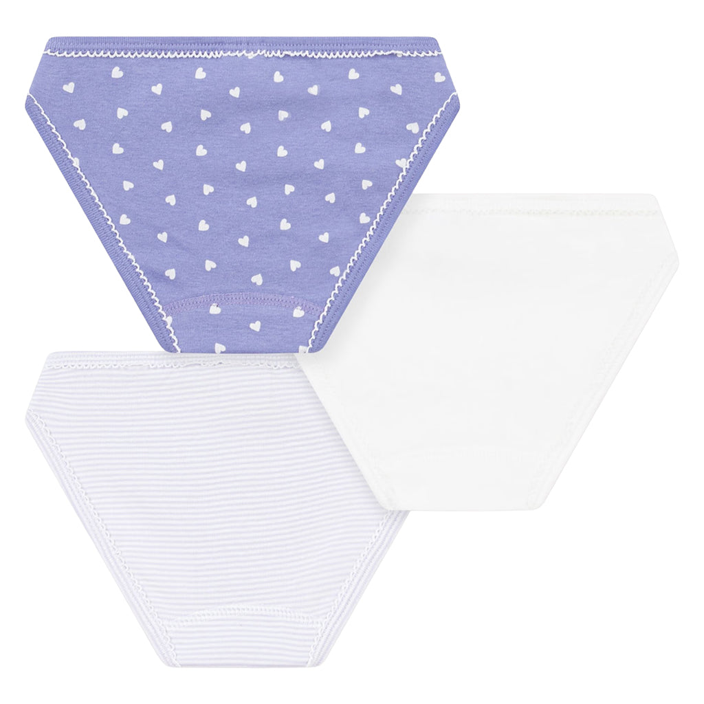 Petit Bateau Child Set Of Three Underwear Blue