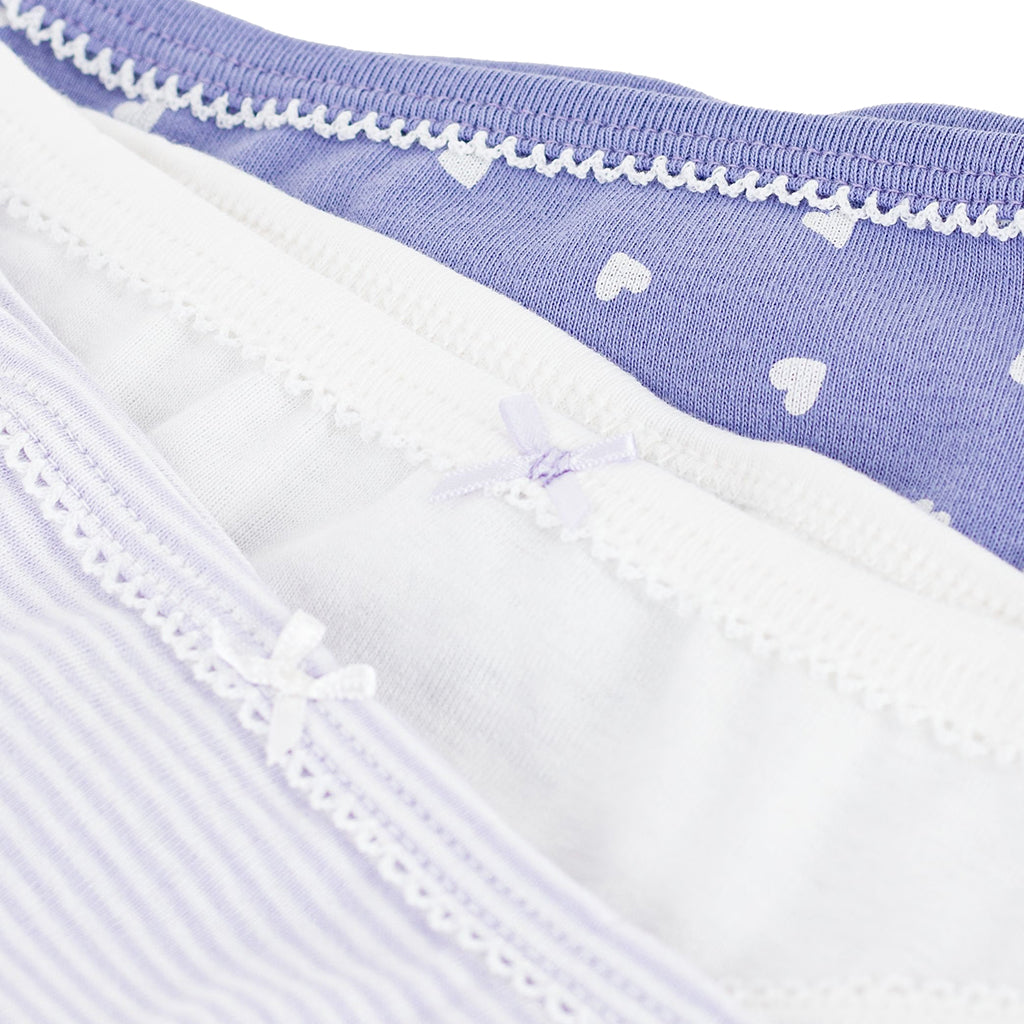 Petit Bateau Child Set Of Three Underwear Blue