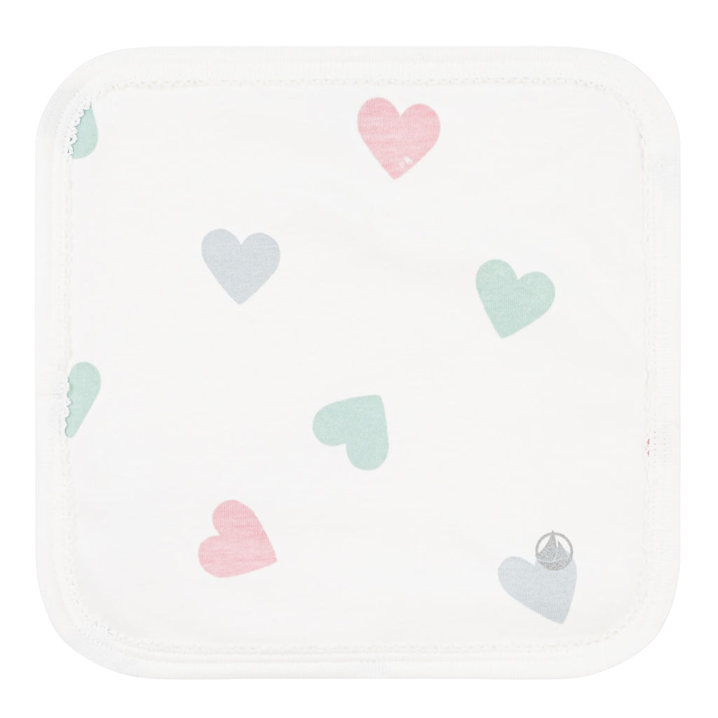 Petit Bateau Baby Blanket White With Heart Print