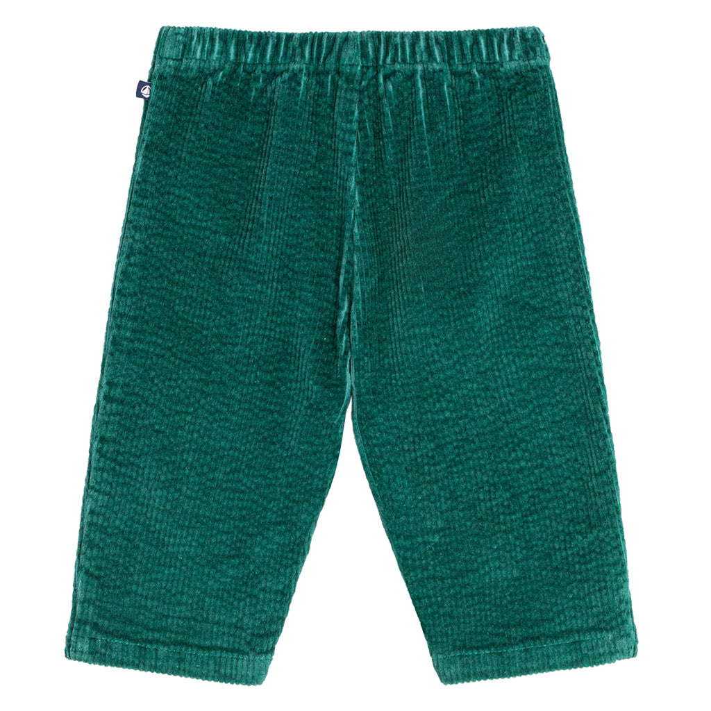 Petit Bateau Baby Velour Pants Evergreen