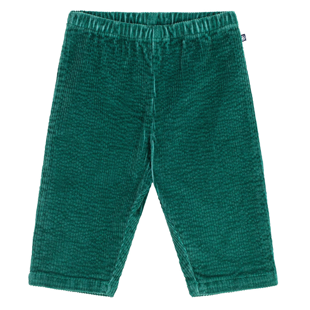 Petit Bateau Baby Velour Pants Evergreen